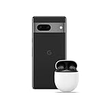 Google Pixel 7 – Entsperrtes Android-Smartphone mit Weitwinkelobjektiv – 128 GB – Obsidian + Pixel Buds Pro – Kabellose Kopfhörer – Bluetooth-Kopfhörer – Charcoal