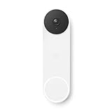Google Nest Doorbell - akkubetriebene Türklingel mit Videofunktion, 960P, Schwarz/Weiß, 1 Stück (1er Pack)
