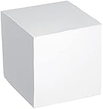 Herlitz Notizklotz Blanko Geleimt mit Deckblatt, 1 Stück in Folienpackung, 900 Blatt, 9 x 9 cm, weiß