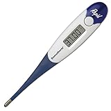 Domotherm Rapid - digitales Fieberthermometer mit 2 Nachkommastellen, Messwertspeicher, flexible Spitze, Baby Kinder geeignet