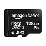 Amazon Basics MicroSDXC-Speicherkarte, 128 GB, mit SD-Adapter, A2, U3, 100 MB/s max. Lesegeschwindigkeit, Schwarz