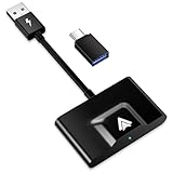 Android Auto Wireless Adapter, Konvertieren Wired Android Auto zu Wireless, Bluetooth Adapter Auto,Sofortverbindung vom Smartphone zum Bildschirm, Direct Plug-in USB C/USB Adapter für 98% der Autos