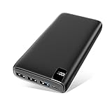 A ADDTOP Power Bank 26800mAh, 22,5W Powerbank USB C Externer Akku mit PD 20W Power Delivery, Tragbares Ladegerät mit 4 Ports kompatibel mit Smartphone, Tablets und mehr