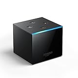 Fire TV Cube│Hands-free mit Alexa, 4K Ultra HD-Streaming-Mediaplayer (Vorherige Generation, Fernbedienung mit App-Tasten)