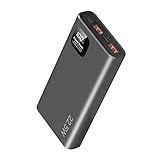 Power Bank 27000mAh Externer Akku: 22.5W Powerbank Schnelles Aufladen PD QC3.0, tragbares Handy-Ladegerät, Externe Batteriebank mit 3 Ausgängen & 2 Eingängen Smartphones Tablets und mehr (Schwarz)