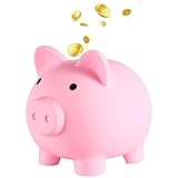 FANXIYA Sparschwein Pig Money Coin Bank Münze Sparbüchse Glücksschwein Spardose für Kinder Piggy Sparschwein für Hochzeit, Weihnachten, Halloween, Geburtstagsgeschenke (Rosa)