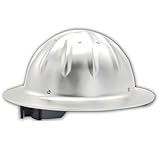 HARDHAT Aluminiumhelm, Bauhelm. VerstäRktes Blatt, 4-Punkt-Nietschnalle, Schlagfestigkeit Und DurchstoßFestigkeit Viele Farben sind verfügbar. (Aluminiumfarbe)