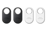 Samsung Galaxy SmartTag2 Bluetooth-Tracker, Kompassansicht, Suche in der Nähe, mit bis zu 500 Tage Laufzeit, wassergeschützt, Schwarz/Weiß (4 Stück)