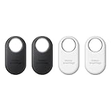 Samsung Galaxy SmartTag2 Bluetooth-Tracker, Kompassansicht, Suche in der Nähe, mit bis zu 500 Tage Laufzeit, wassergeschützt, Schwarz/Weiß (4 Stück)