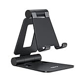 NULAXY Verstellbar Handy Ständer Tisch, Faltbarer Handy Halterung Aluminium Einstellbar Handyhalter für Schreibtisch Kompatibel mit iPhone 15 14 13 12 11 Pro Xs Xr X 8, Huawei, Galaxy,alle Smartphones