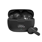 JBL Wave 200 TWS true wireless in-ear Bluetooth headphones in black - wireless earphones with integrated microphone - music streaming for up to 20 hours - including charging case