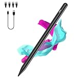 Luntak Tablet Stift for Android, Type-C Stylus Pen mit 4 Pom Tips,Magnetic Touchscreen Stifte Kompatibel mit Samsung/Huawei//Lenovo/Mi/Vivo und Anderen Android Smartphone und Tablet Geräten-Schwarz