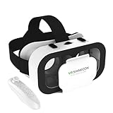 VR Brille für Handy, Virtual Reality 3D Brille, mit Bluetooth Fernbedienung, kompatibel IOS Android 4.7-6.5 Zoll für Samsung S20/S22/S23/Note 10+, iPhone X/12/13