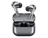 Samsung Galaxy Buds3 Pro Kabellose Bluetooth-Kopfhörer, Active Noise Cancelling (ANC), Adaptive Geräuschunterdrückung, 360 Audio, In-Ear-Kopfhörer mit Hi-Fi-Sound, Silver, Inkl. Anymode Clear Cover