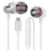 MAS CARNEY TI3 USB C Kopfhörer mit Kabel, In-Ear Headset mit Mikrofon und USB-C Anschluss, kompatibel mit Samsung,Huawei,Oppo,Vivo, Mi,Google Pixel und Apple iPhone 15