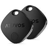 ATUVOS Air Tag Schlüsselfinder KeyFinder 2er Pack, Smart Tracker Kompatibel mit Apple Wo ist? APP (iOS NUR,Android Nicht unterstützt) Bluetooth Key Finder für Gepäck/Koffer/Taschen,Austauschbarer Akku