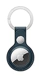 Apple AirTag Schlüsselanhänger aus Leder - Baltischblau