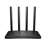 TP-Link Archer C6 Dualband Gigabit WLAN-Router (867Mbit/s 5GHz + 300Mbit/s 2,4GHz, 4 Gigabit LAN-Port, MU-MIMO, IPTV, Unterstützt keine DSL-Funktion