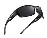 PUKCLAR Herren Sportbrille Polarisierte Sonnenbrille Fahrerbrille UV400 Schutz Cat3