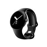 Google Pixel Watch – Android-Smartwatch mit Aktivitätsaufzeichnung – Smartwatch mit Herzfrequenz-Tracker – Edelstahlgehäuse in Matte Black mit Sportarmband in Obsidian, LTE