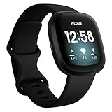 Fitbit Versa 3 Health & Fitness Smartwatch with 6-months Premium Membership Included, Built-in GPS, Daily Readiness Score and up to 6+ Days Battery, Black