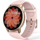 TUYOMA Smartwatch für Damen, IP68, wasserdicht, 3,3 cm (1,3 Zoll), Touchscreen, Sportuhr mit Oxymeter, DIY Zifferblatt, Schlafüberwachung, Schrittzähler, Pulsmesser für Android iOS