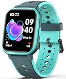 Kinder Smartwatch für Jungen und Mädchen, Fitness Aktivitäts Tracker Uhr IP68 wasserdichte, 20 Sportmodi, Herzfrequenz Schlafmonitor, Schrittzähler, Kindergeschenke für Teenager ab 5 Jahren (Grün)