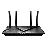 TP-Link Archer AX55 Wi-Fi 6 WLAN Router, 2402 Mbit/s 5 GHz, 574 Mbit/s 2,4 GHz, 4 × Gigabit LAN-Ports, 1 × USB 3.0 Port, unterstützt keine DSL-Funktion, Schwarz