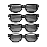 Tagtight 4 Teilige Polarisierte Passive 3D-Brille, 3D Brille für Cinema IMIX-Bildschirm, 3D TV, PC-Spiele oder Kino RealD, Video, YouTube