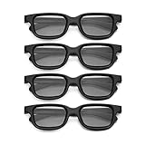 Tagtight 4 Teilige Polarisierte Passive 3D-Brille, 3D Brille für Cinema IMIX-Bildschirm, 3D TV, PC-Spiele oder Kino RealD, Video, YouTube