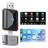 Volam Wireless Adapter für Carplay & Wireless Android Auto Adapter 2-in-1, 5GHz WiFi, Unterstützung OTA, Typ-C/USB Plug & Play, kabelgebundenes CarPlay erforderlich