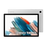 Samsung Galaxy Tab A8, Android Tablet, WiFi, 7.040 mAh Akku, 10,5 Zoll TFT Display, vier Lautsprecher, 32 GB/3 GB RAM, Tablet in Silber