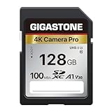 Gigastone 4K Kamera Pro 128GB SDXC Speicherkarte mit bis zu 100 MB/Sek. für Digitalkameras Canon Sony Nikon Olympus, 4K UHD Videoaufnahmen UHS-I U3 V30 Klasse 10