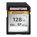 Gigastone 4K Kamera Pro 128GB SDXC Speicherkarte mit bis zu 100 MB/Sek. für Digitalkameras Canon Sony Nikon Olympus, 4K UHD Videoaufnahmen UHS-I U3 V30 Klasse 10