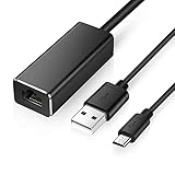 XTVTX Ethernet Adapter für Chromecast und TV Stick 10/100 Mbps,USB auf RJ45 LAN Netzwerkadapter für Chromecast,Google Home Mini und Fire TV Stick mit USB 2.0 Netzkabel für Stromversorgung