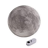 Moon In My Room-Nachtlicht, Uncle Milton, Basic Fun, 18025, Nachtlicht für Kinder, Zyklus mit 12 Mondeinstellungen,Kinderzimmer-Dekoration, ferngesteuertes Licht, MINT-Mondlampe für Kinder, Grau