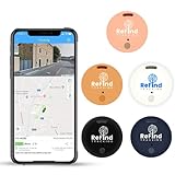 ReFind R2 Smart Tracker, Mini-GPS-Tag, Live-Tracking auf kostenloser App Bluetooth 5.0, Schlüsselfinder, Tracker für Gepäck, Artikelfinder, Hunde- und Katzen-Tracker, Android, Samsung (Rosa)