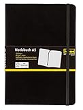 Idena - Notizbuch A5 mit Lesezeichen und Innentasche, liniert, FSC-Mix, schwarz (2, A5)