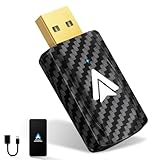 MSXTTLY Android Auto Wireless Adapter, U2A-L9 Konvertieren Sie Wired Android Auto in Wireless, Android Auto Stick für Autos mit Wired AA Android11-15, Mini & Stabil USB C/A Vergoldet Schwarz