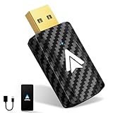 MSXTTLY Android Auto Wireless Adapter, U2A-L9 Konvertieren Sie Wired Android Auto in Wireless, Android Auto Stick für Autos mit Wired AA Android11-15, Mini & Stabil USB C/A Vergoldet Schwarz