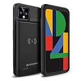 NEWDERY Google Pixel 4 Akku Hülle, 5000mAh Ladebatterie Zusatzakku Externe Handyhülle Batterie Wiederaufladbare Schutzhülle Battery Pack Powerbank Akku Case für Google Pixel 4