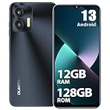 OUKITEL C36 Handy Ohne Vertrag, 12GB+128GB/1TB erweiterbar, 5150mAh 6.56' HD+ Display Android 13 günstig Smartphone 4G, Octa Core Prozessor, 13MP Panorama Kamera,Dual SIM 3 Steckplatz, Wi-Fi