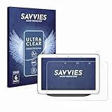 Savvies 6 Stück Schutzfolie für Google Home Hub/Google Nest Hub Displayschutz-Folie Ultra-Transparent
