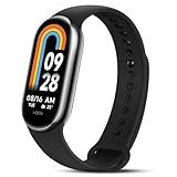 Mi Smart Band 8 Fitness Tracker& Aktivitäts-Tracker, 1.62'AMOLED-Display, 200+ lustige Zifferblätter, 150+Sportmodi, 5ATM, Schlafüberwachung, Herzfrequenzmessung, SpO2-Tracking, 16 Tage Akkulaufzeit