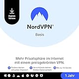 NordVPN Basis-Paket – 1 Jahr – Premium-VPN-Dienste für bis zu 10 Geräte – Schützen Sie Ihre persönlichen Daten & verbergen Sie Ihre IP – PC/Mac/Handy [Online Code]