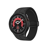 Samsung Galaxy Watch5 Pro Smartwatch, Gesundheitsfunktionen, Fitness-Tracker, ausdauernder Akku, Bluetooth, 45 mm, Black Titanium inkl. 36 Monate Herstellergarantie [Exklusiv bei Amazon]