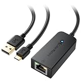 Cable Matters 480Mbps Micro USB Ethernet Adapter (Fire TV Stick LAN Adapter, Fire TV LAN Adapter) bis zu für Streaming Sticks, einschließlich Chromecast, Google Home Mini und mehr