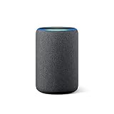 Amazon Echo (3. Gen., vorherige Generation), Anthrazit Stoff, Internationale Version, EU-Netzteil (Dieses Produkt ist nicht nach Deutschland lieferbar)