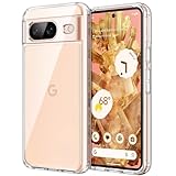 JETech Case for Google Pixel 8 6.2 Inch 2023, Never Yellowing Shockproof Mobile Phone Case, Anti-Scratch Hard PC Back Protective Case (Transparent)