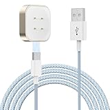 LVFAN Ladekabel für Pixel Watch 3/2, USB-C Ladegerät Ersatzzubehör, Magnetische Nylon Geflochtene Ladestation für Google Pixel Watch 2, Fitbit Sense 2/Sense, Versa 4/3